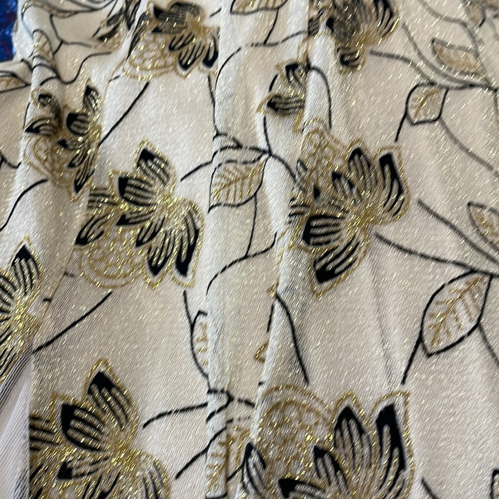 CANDALITE PETITE Gold Floral Party Dress - Picture 8 of 8